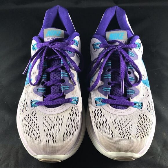Xlnt Nike Lunarglide 5 light purple turquoise 9 - Picture 4 of 7